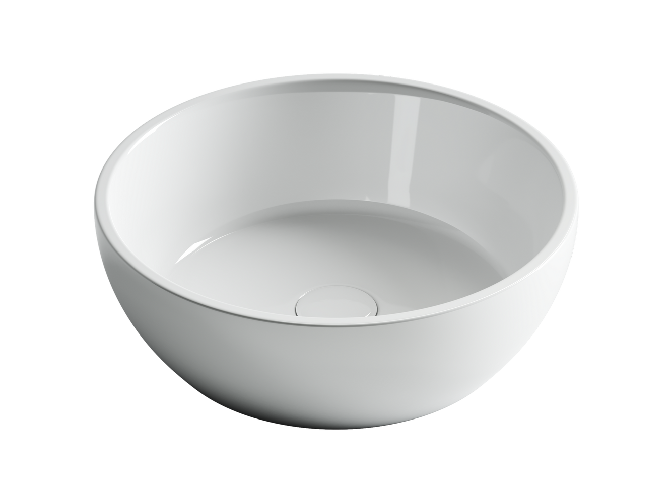 Фото Раковина Ceramicanova Element CN6021 накладная 41 × 41 × 14,5 см, белый глянцевый