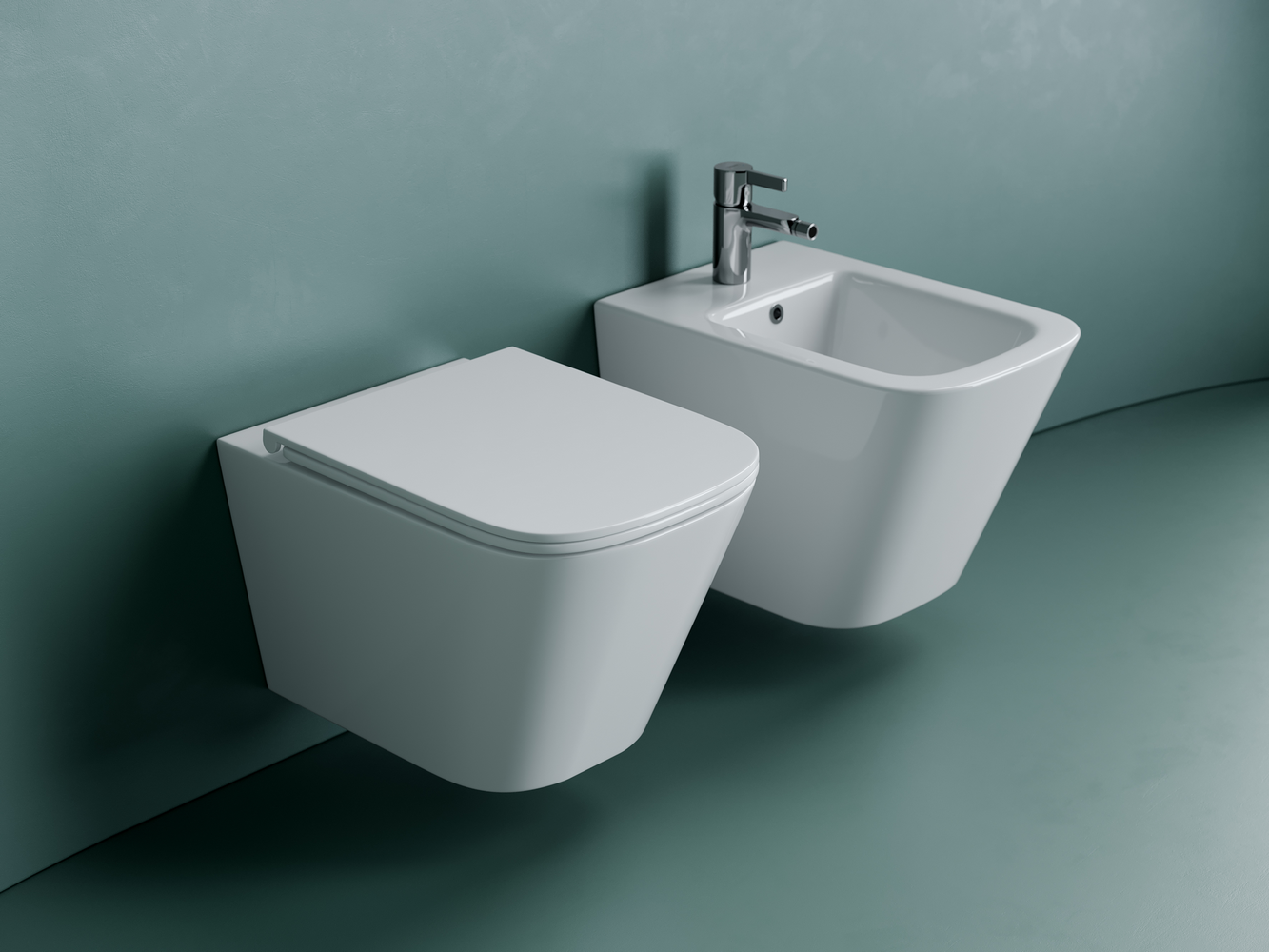Фото Унитаз Ceramicanova Union CN4009T с сиденьем подвесной, белый глянцевый
