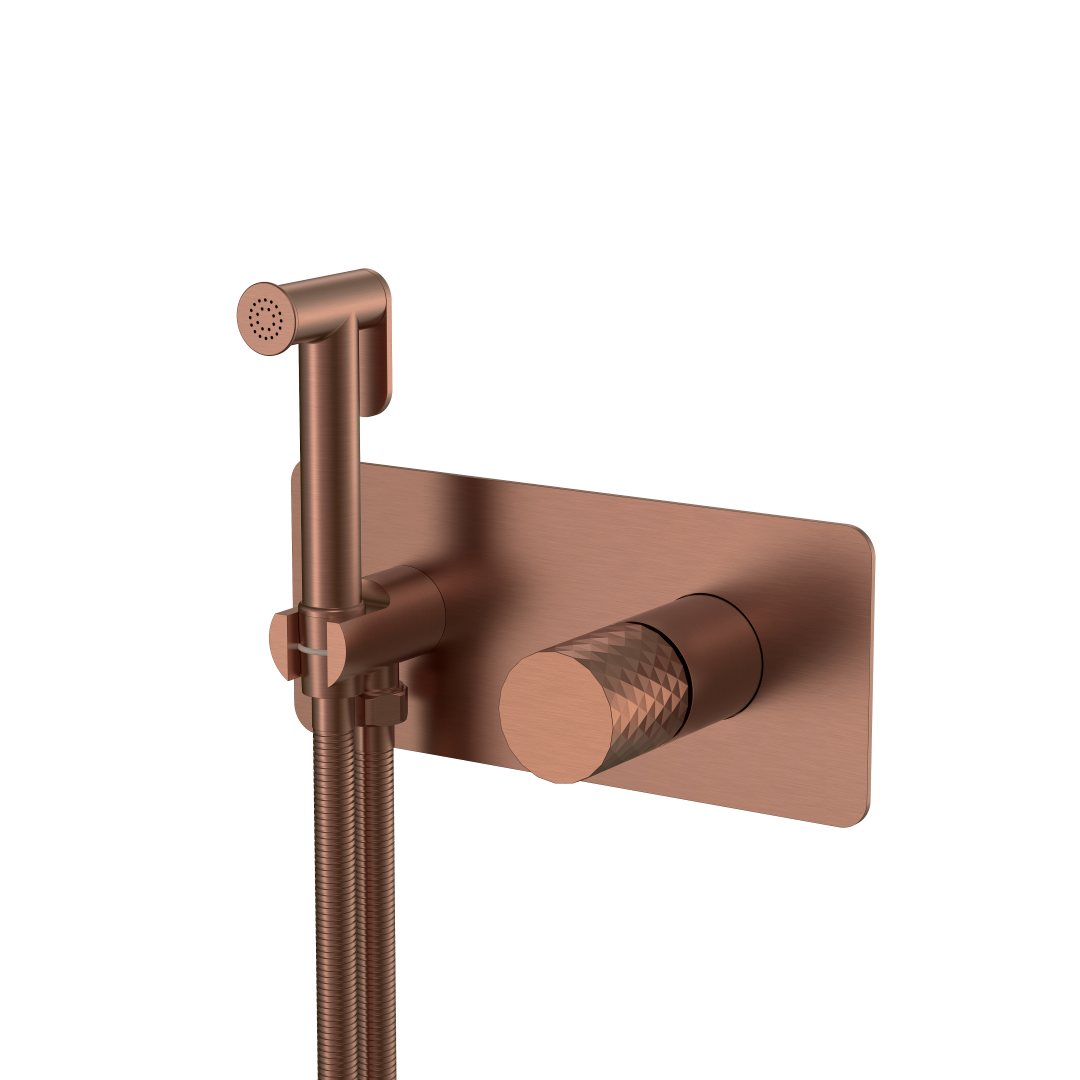 Фото Гигиенический душ Boheme Stick 127-BRB со смесителем бронза браш