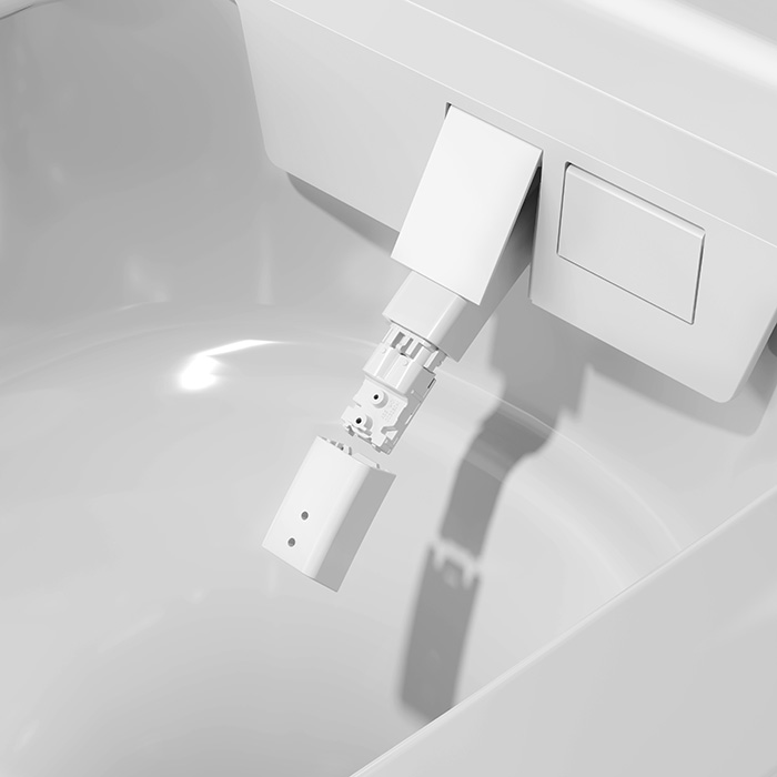 Фото Унитаз подвесной Kerama Marazzi TekWave KMTWWc59GWh2, с сиденьем, белый глянцевый
