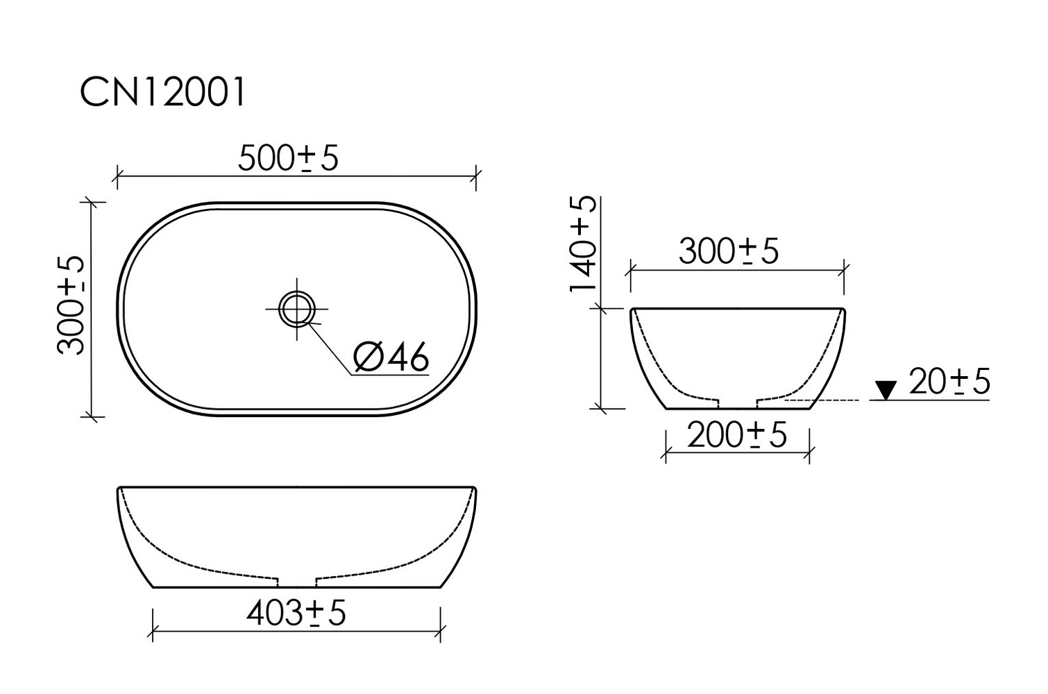 Фото Раковина Ceramicanova Twist CN12001 накладная 50 × 30 × 14 см, белый глянцевый