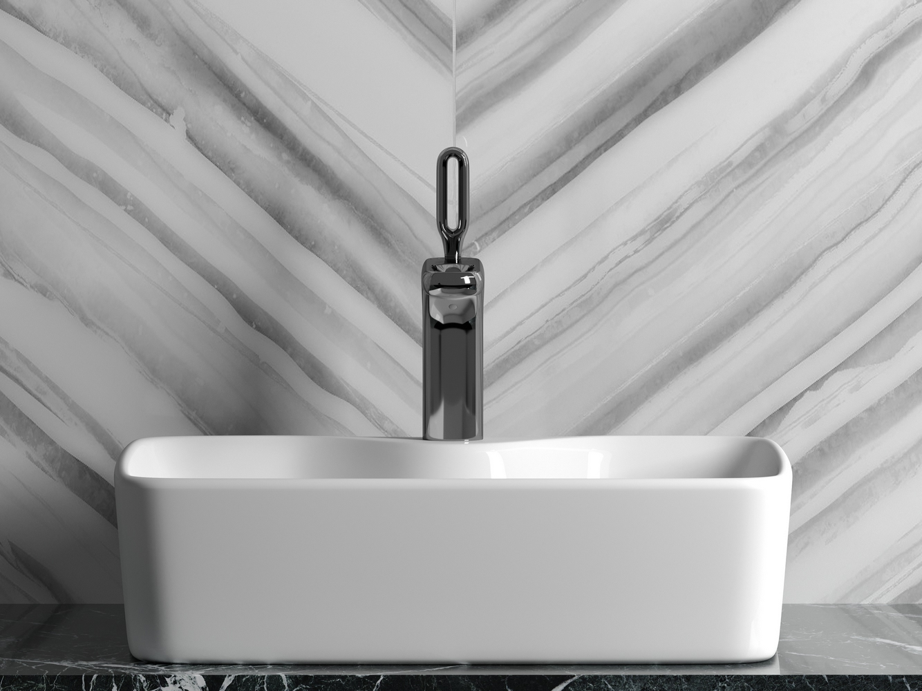 Фото Раковина Ceramicanova Element CN6033 накладная 48 × 37 × 13 см, белый глянцевый