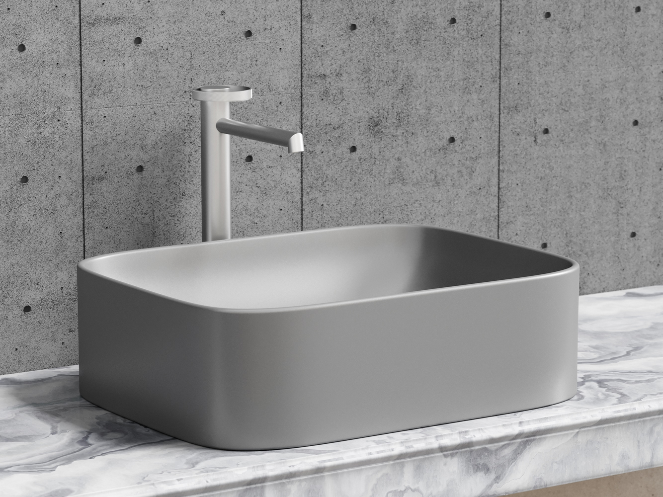 Фото Раковина Ceramicanova Element CN6052MH накладная 50,5 × 38 × 15 см, антрацит матовый