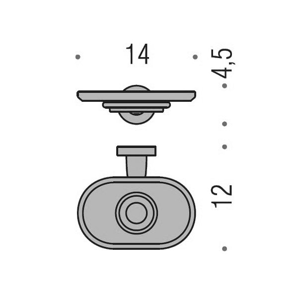 Фото Мыльница Colombo Basic B2701.CR-VAN подвесная хром глянец/стекло матовое