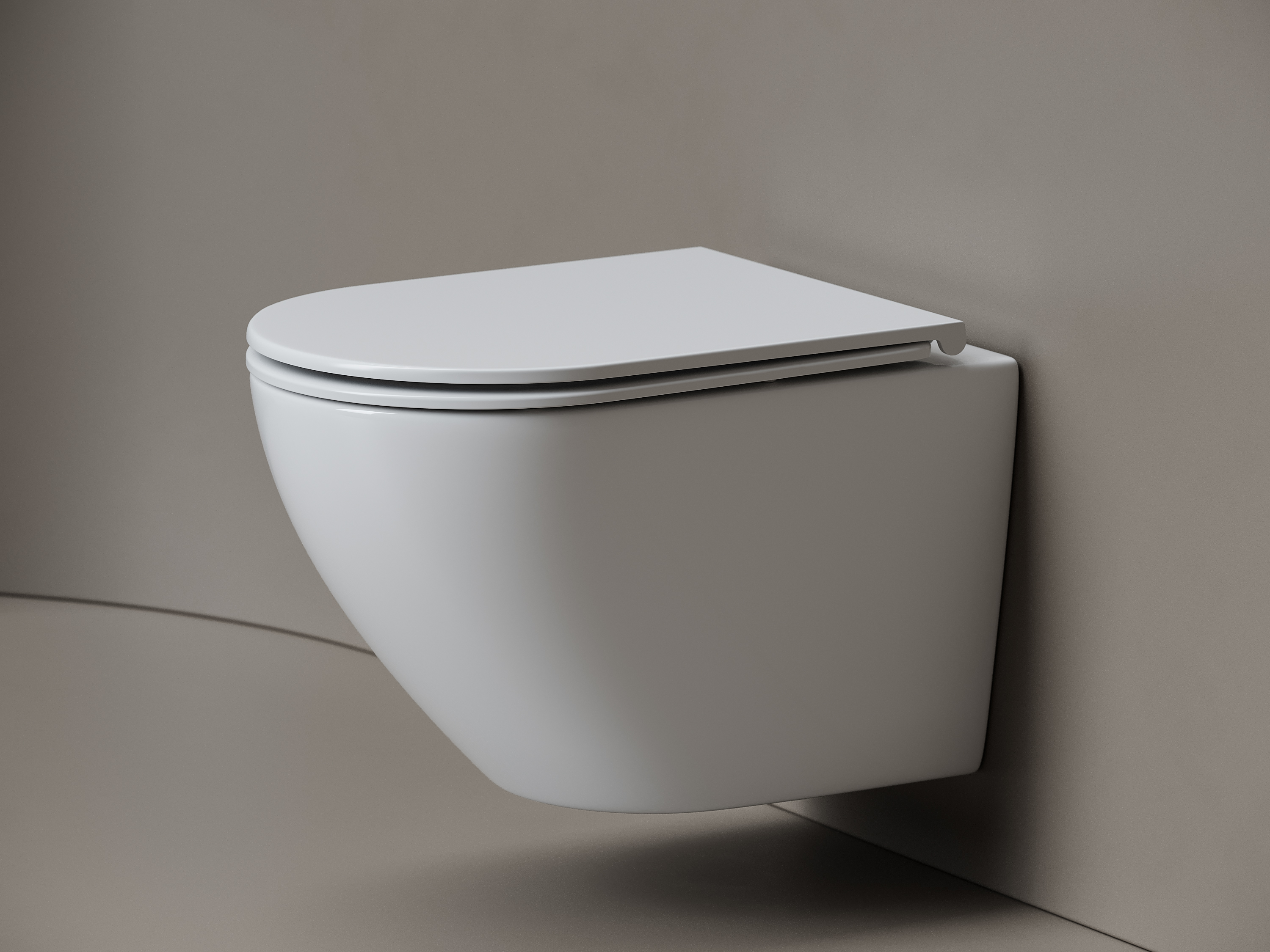 Фото Унитаз Ceramicanova Whirl CN11007T с сиденьем подвесной, белый глянцевый