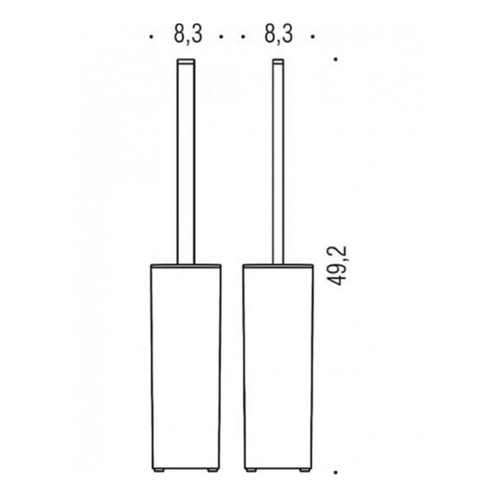 Фото Ершик Colombo Basic B3706.NM напольный черный матовый