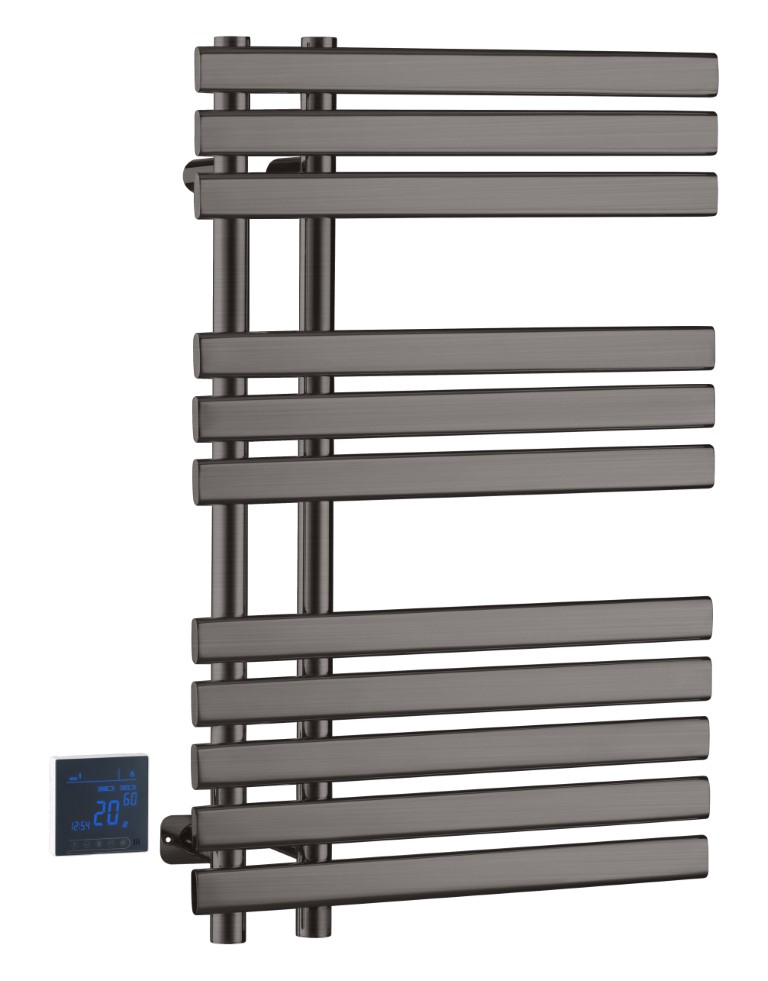 Фото Полотенцесушитель Boheme Venturo 723-GM электрический, gun metal, графит матовый h80x50 см