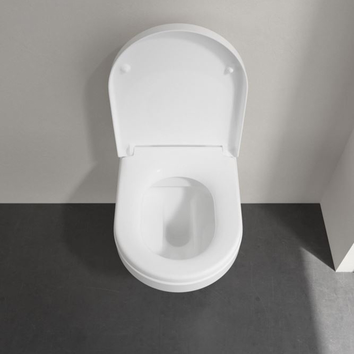 Фото Унитаз подвесной Villeroy & Boch Architectura 4694HR01, безободковый, с сиденьем с микролифтом, белый глянцевый