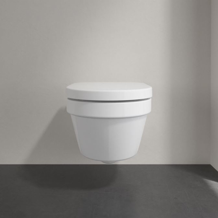 Фото Унитаз подвесной Villeroy & Boch Architectura 4694HR01, безободковый, с сиденьем с микролифтом, белый глянцевый