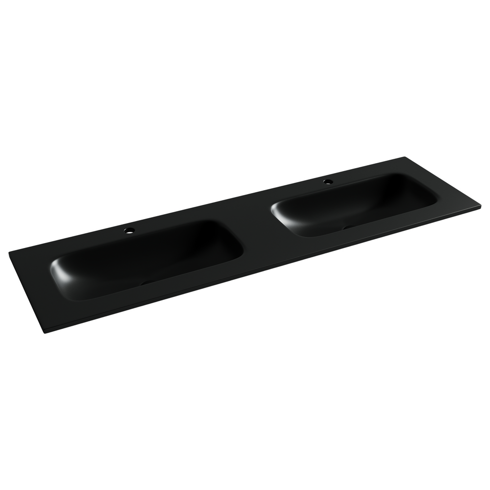 Фото Раковина Ceramicanova Grace CN7023MB мебельная 161 × 45,7 × 13,7 см, черный матовый