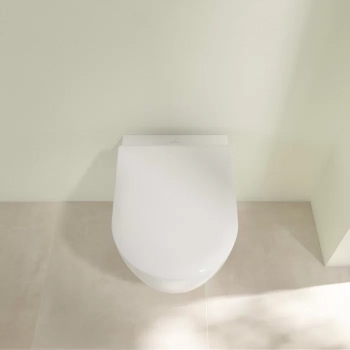 Фото Унитаз подвесной Villeroy & Boch Avento 5656RS01, безободковый, с сиденьем с микролифтом, белый глянцевый