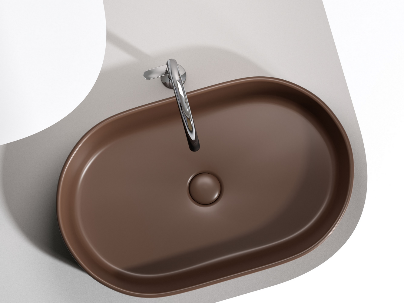 Фото Раковина Ceramicanova Element CN6048MDB накладная 60 × 38,5 × 12,2 см, темно-коричневый матовый