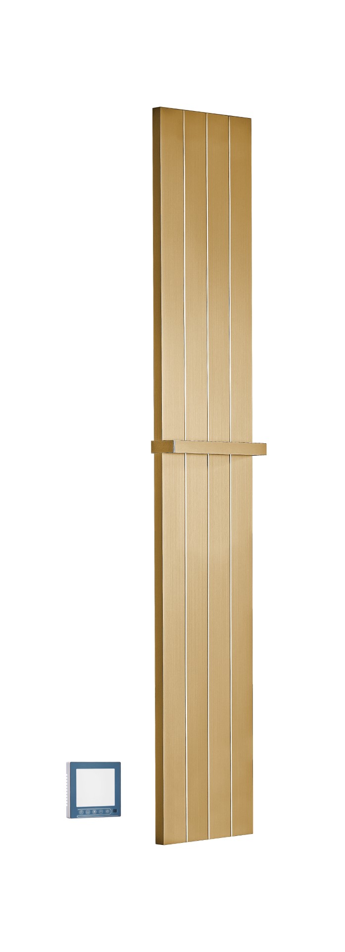 Фото Полотенцесушитель Boheme Flat 725-MG электрический, золото матовое  h150х27 см