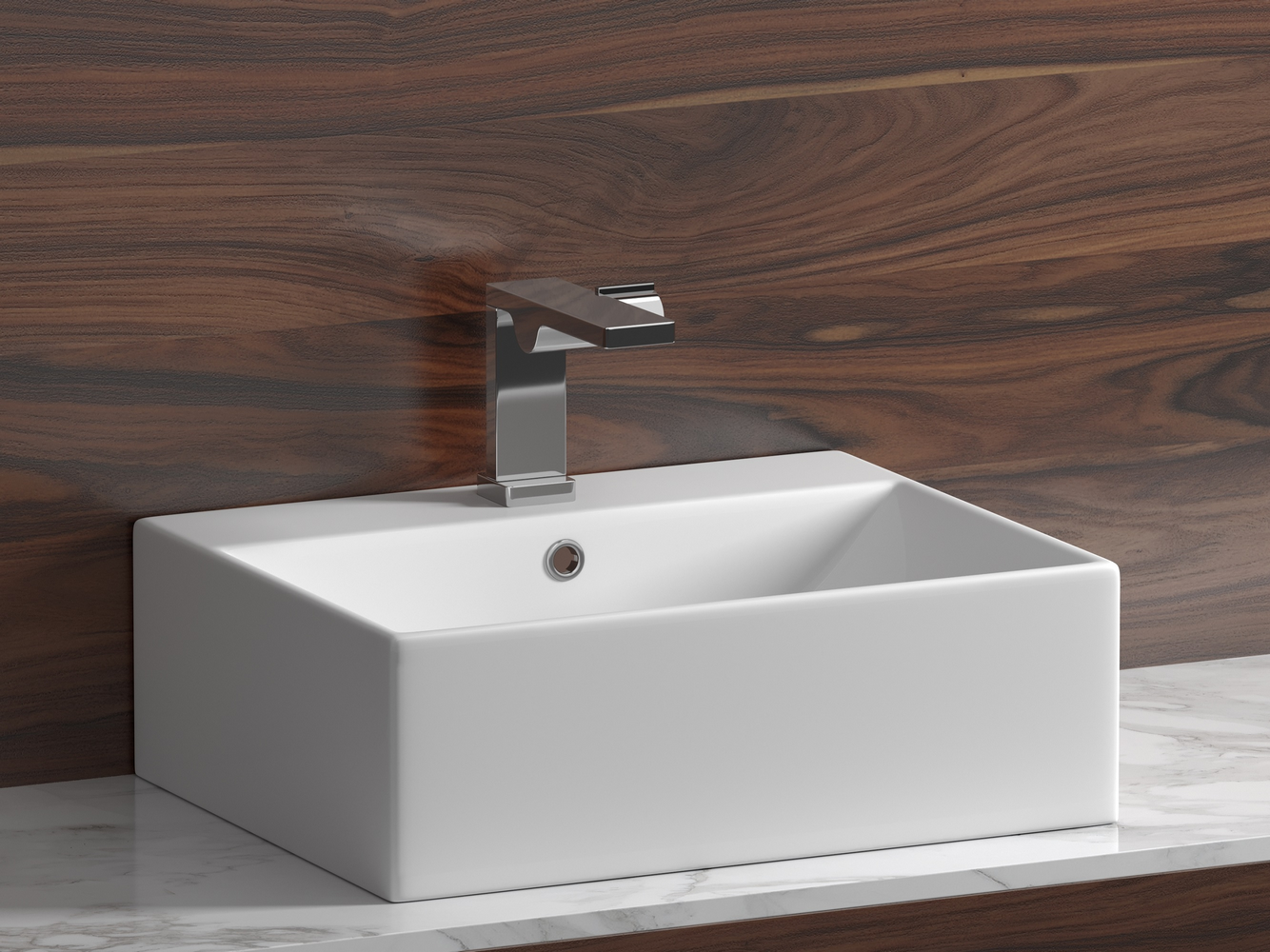 Фото Раковина Ceramicanova Element CN6040 накладная 50 × 41 × 16 см, белый глянцевый
