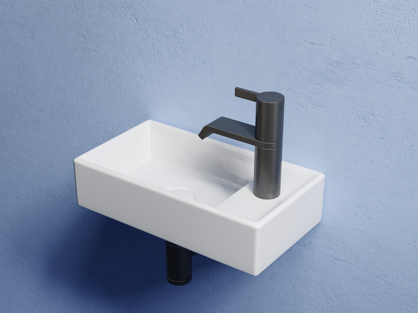 Фото Раковина Ceramicanova Element CN6051L подвесная 41 × 22,5 × 10,5 см, белый глянцевый