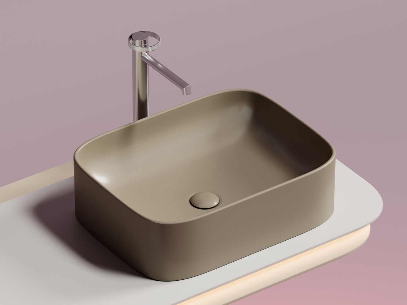 Фото Раковина Ceramicanova Element CN6052MC накладная 50,5 × 38 × 15 см, капучино матовый
