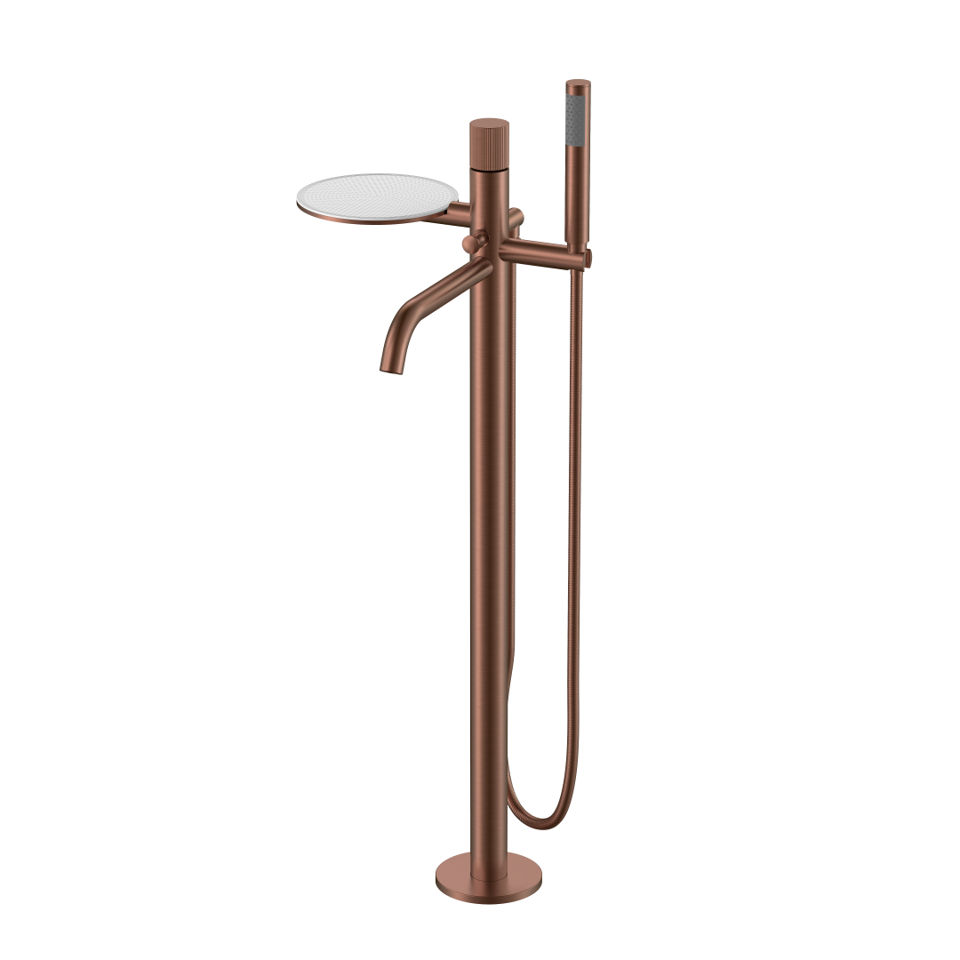 Фото Смеситель для ванны Boheme Stick 129-BRB.3 напольный брашированная бронза