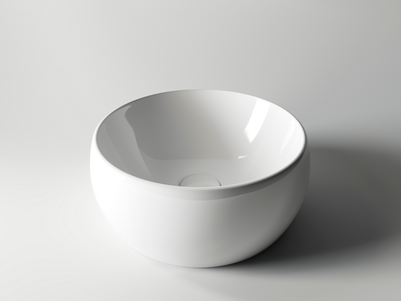 Фото Раковина Ceramicanova Element CN6001 накладная 39,5 × 39,5 × 15,5 см, белый глянцевый