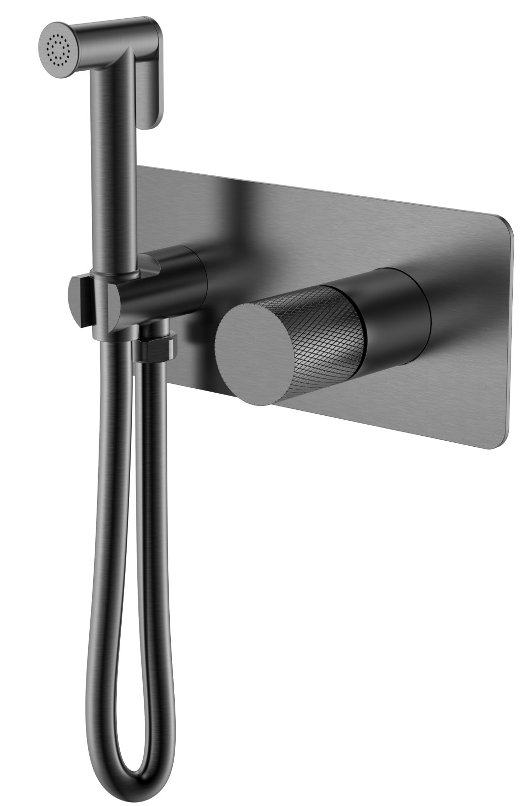 Фото Гигиенический душ Boheme Stick 127-GM.2 со смесителем графит