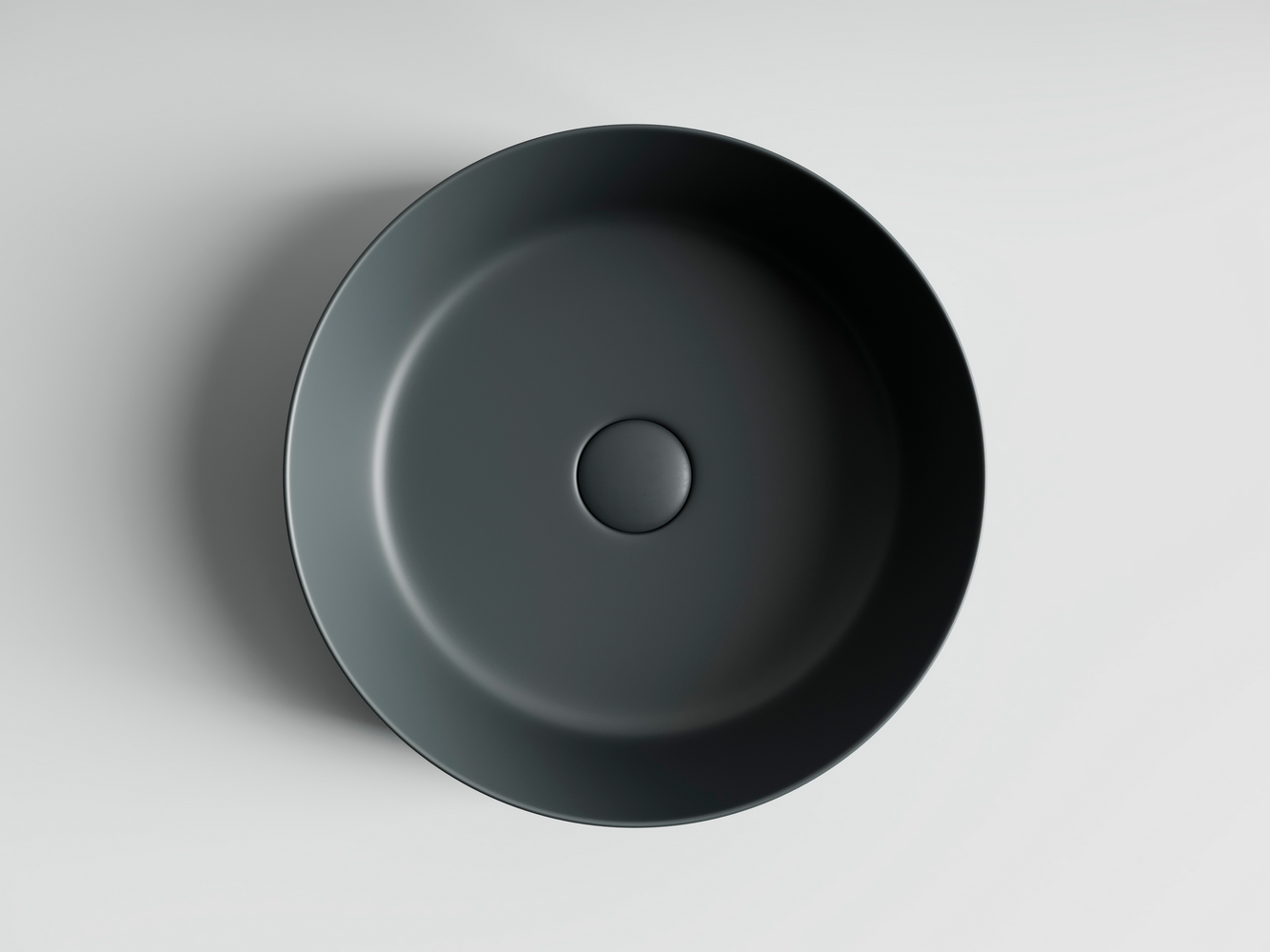 Фото Раковина Ceramicanova Element CN6022MDH накладная 39 × 39 × 12 см, темный антрацит матовый