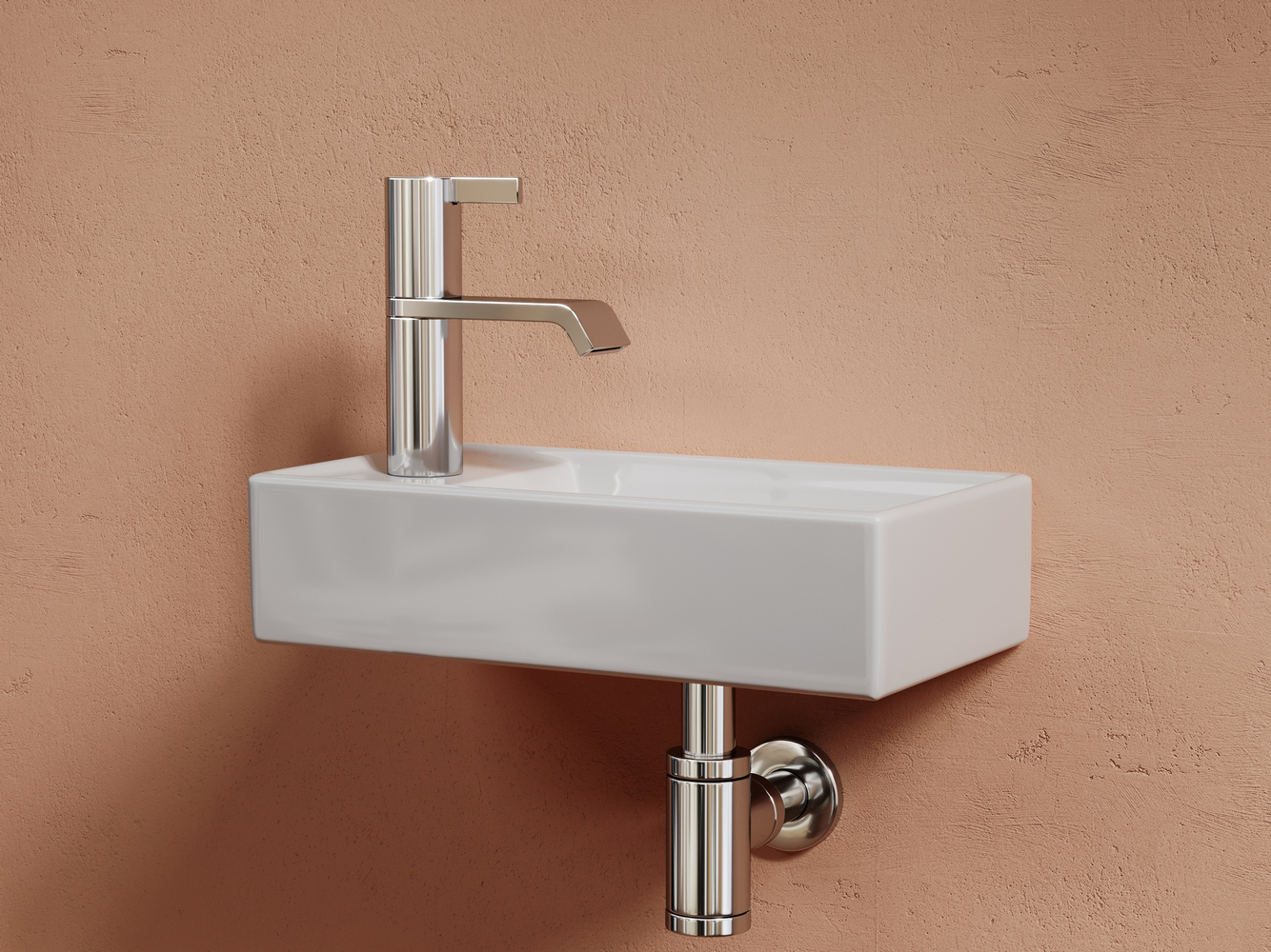 Фото Раковина Ceramicanova Element CN6051R подвесная 40,7 × 21,7 × 10 см, белый глянцевый