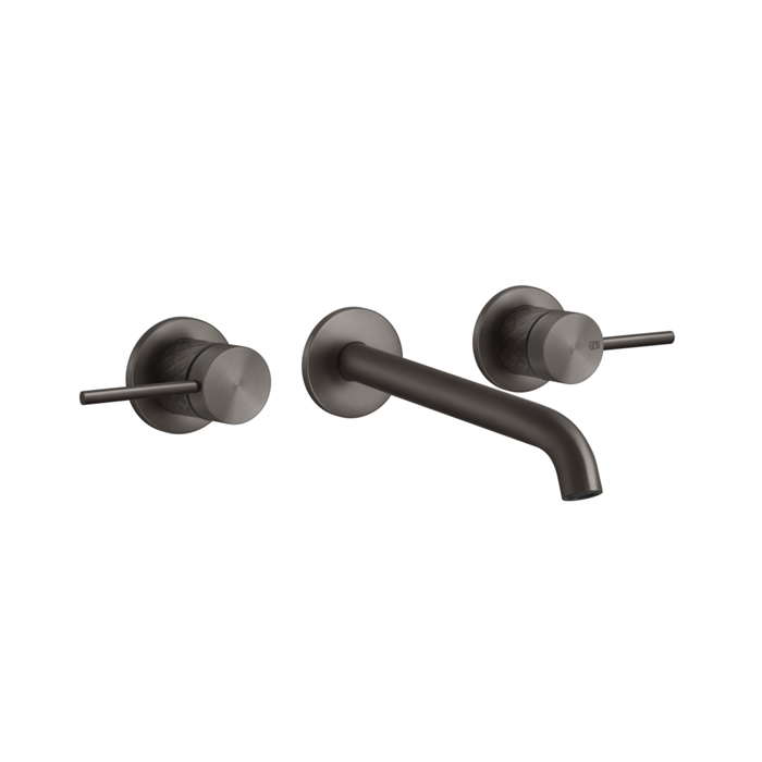 Фото Смеситель Gessi Gessi316 54194#707 для раковины с изливом, черный хром браш pvd