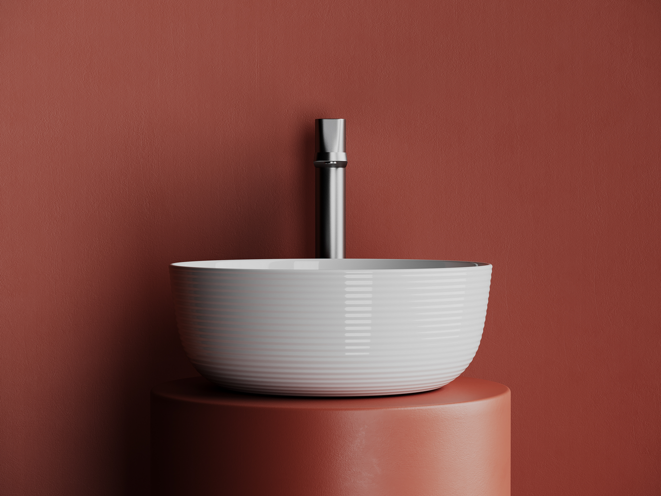 Фото Раковина Ceramicanova Element CN6073 накладная 35,6 × 35,6 × 13,5 см, белый глянцевый