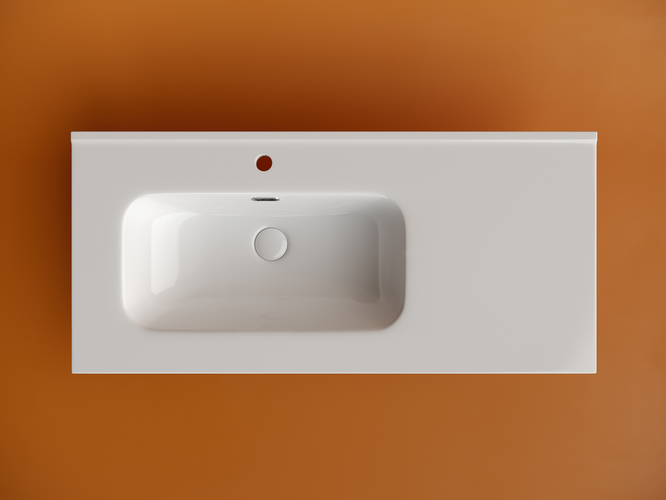 Фото Раковина Ceramicanova Element CN7003L мебельная 101 × 46,5 × 18 см, белый глянцевый