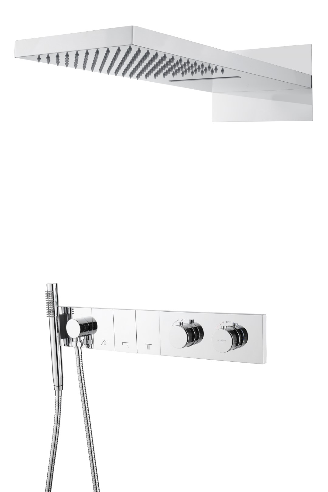 Фото Душевая система Boheme Zodiac 133-CR с термостатом хром глянец