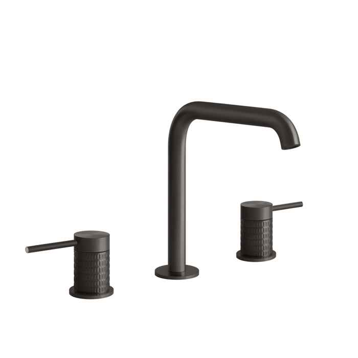 Фото Смеситель Gessi Gessi316 54212#707 для раковины, черный хром браш pvd