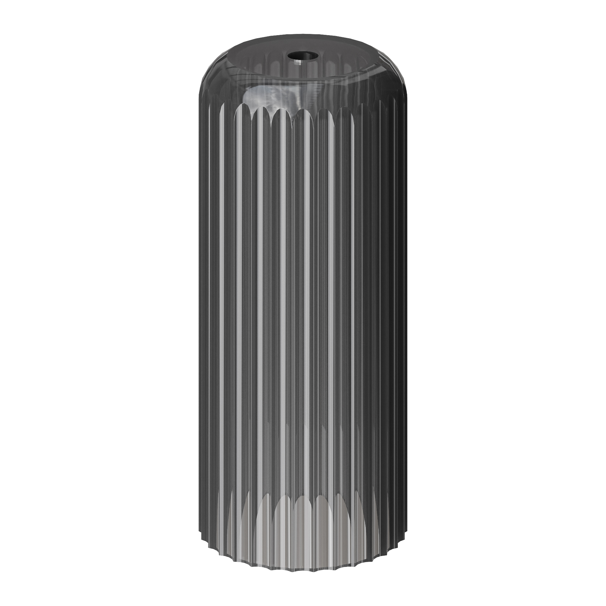 Фото Пьедестал для раковины Boheme Glow 810-BASE-RIB-G-GR напольный круглый рифленый 68 см, Grey (прозрачный серый)