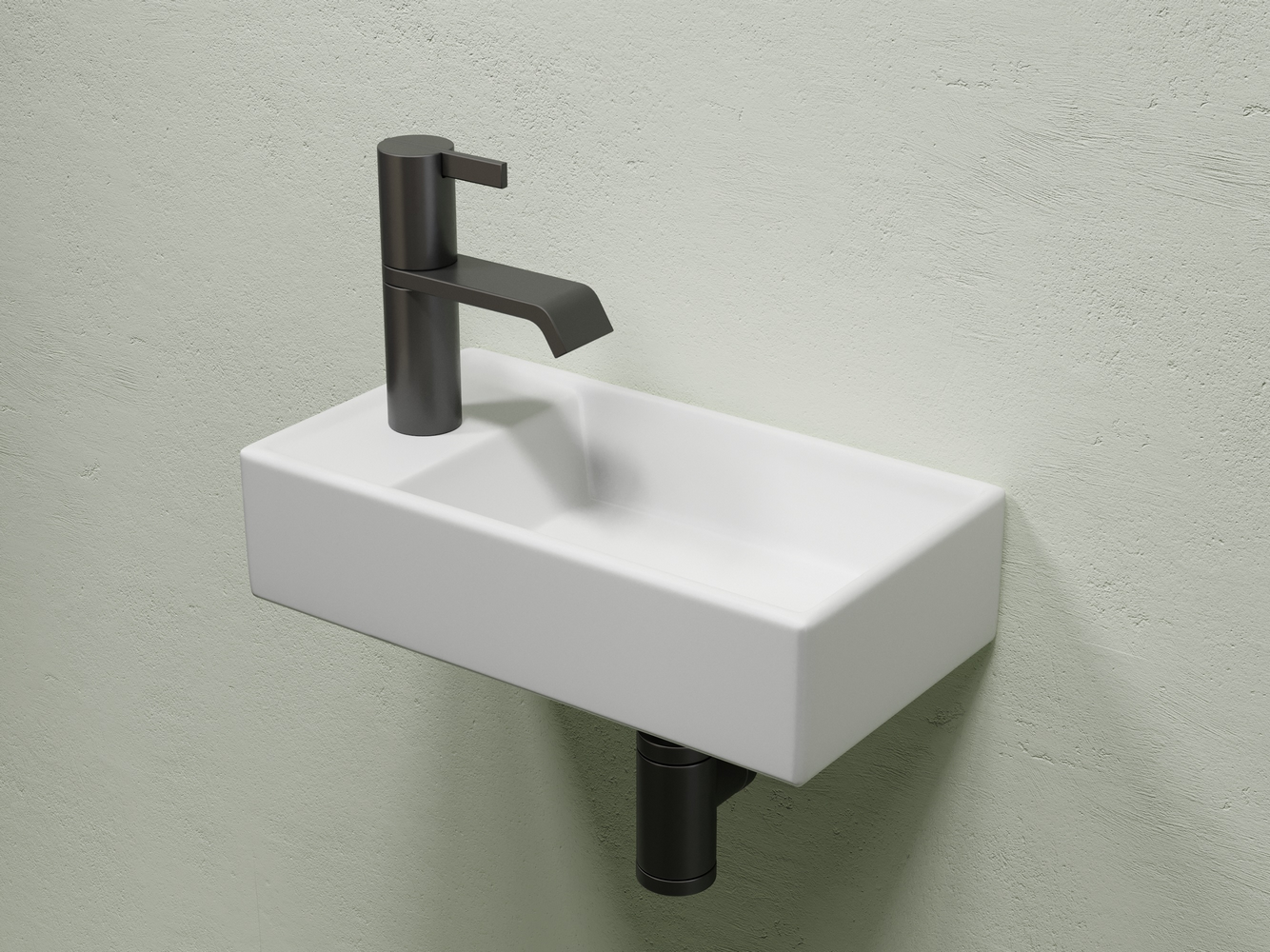 Фото Раковина Ceramicanova Element CN6051RMW подвесная 40,7 × 21,7 × 10 см, белый матовый