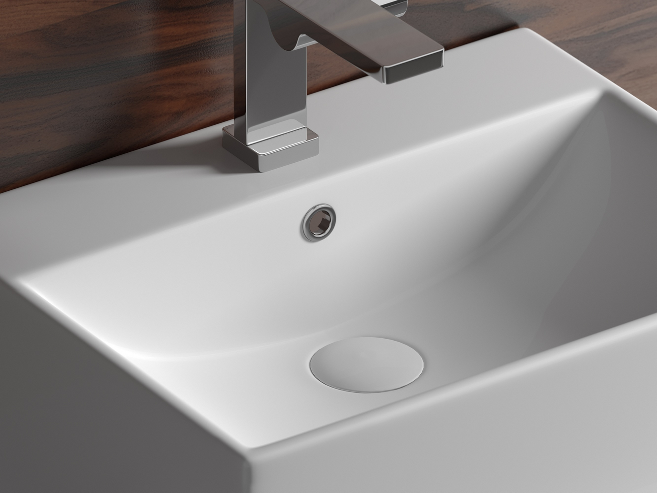 Фото Раковина Ceramicanova Element CN6040 накладная 50 × 41 × 16 см, белый глянцевый
