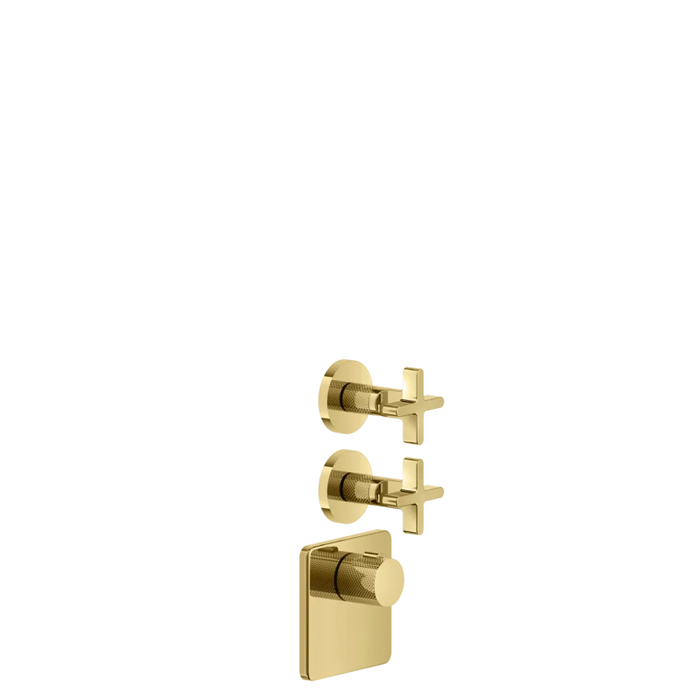 Фото Смеситель Gessi Inciso 58344#246 для душа термостат, золото глянец pvd