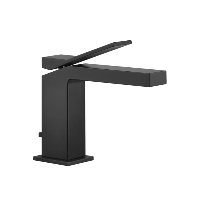Фото Смеситель Gessi Rettangolo K 53001#299 для раковины с донным клапаном, черный матовый
