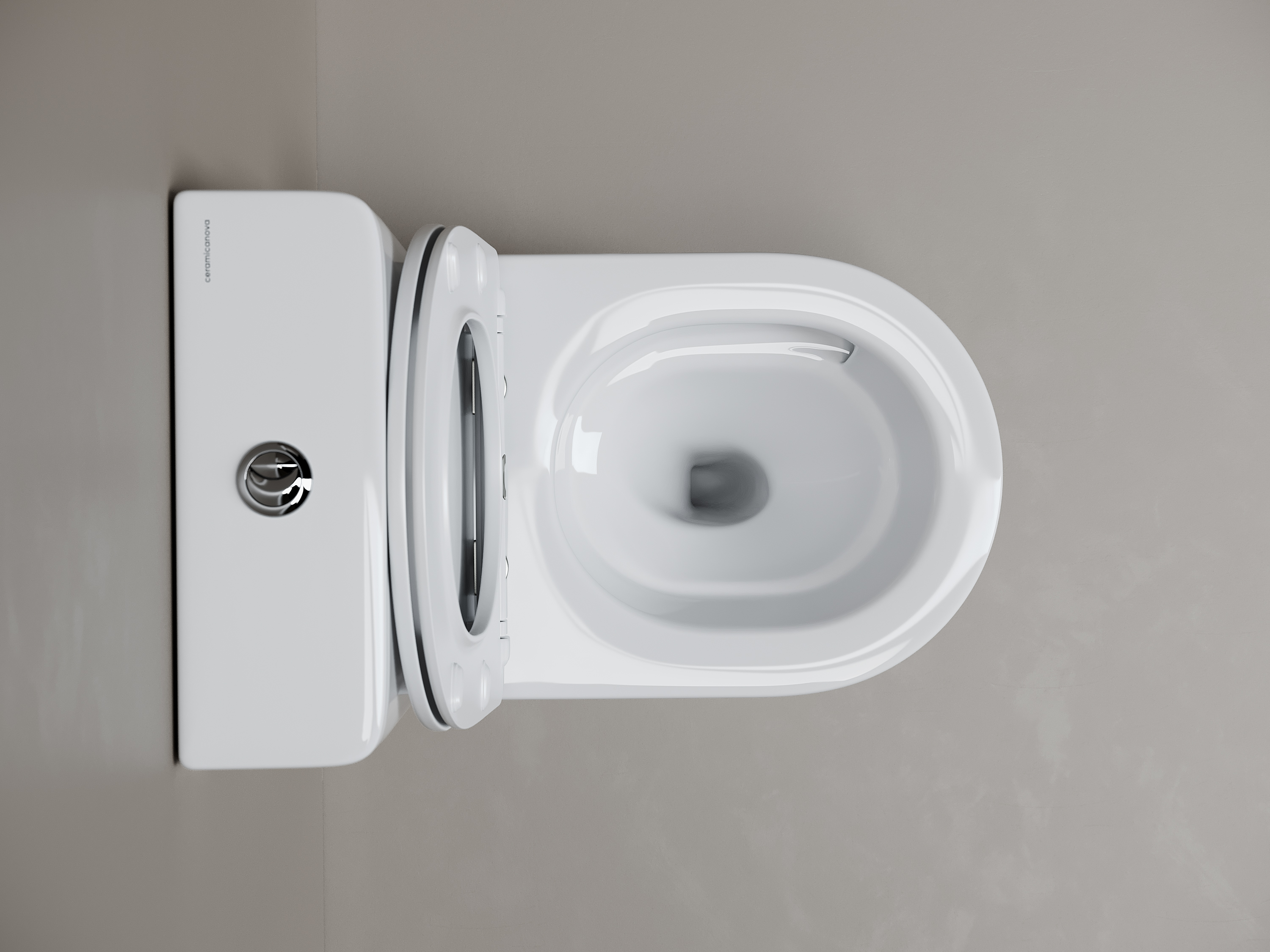 Фото Унитаз Ceramicanova Mia CN1801T с сиденьем с бачком компакт, белый глянцевый