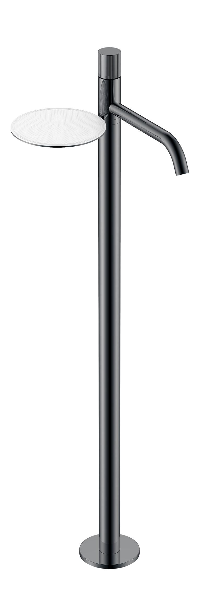 Фото Смеситель для раковины Boheme Stick 120-SGM.3 напольный графит глянец