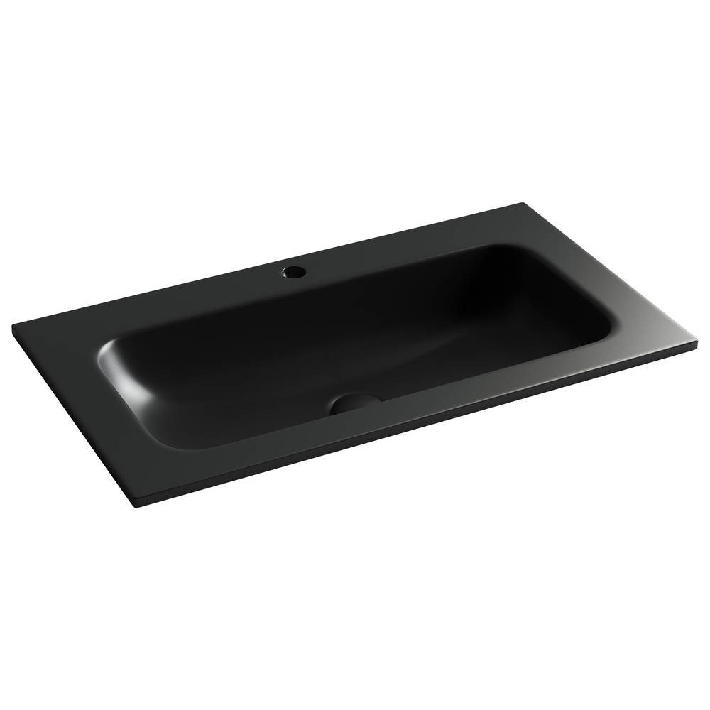 Фото Раковина Ceramicanova Grace CN7012MB мебельная 81 × 45,7 × 13,7 см, черный матовый