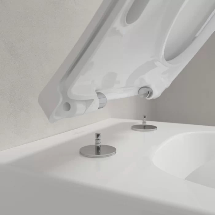 Фото Унитаз подвесной Villeroy & Boch Venticello 4611RSR1, безободковый, с сиденьем с микролифтом, белый глянцевый