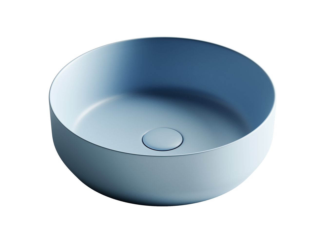 Фото Раковина Ceramicanova Element CN6022ML накладная 39 × 39 × 12 см, голубой матовый