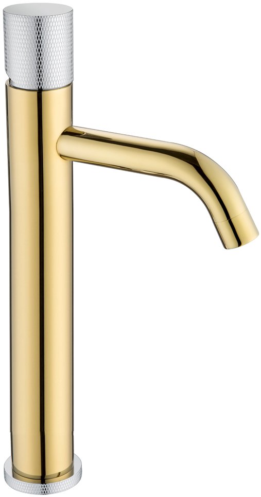 Фото Смеситель для раковины Boheme Stick 122-GCR.2 золото/хром