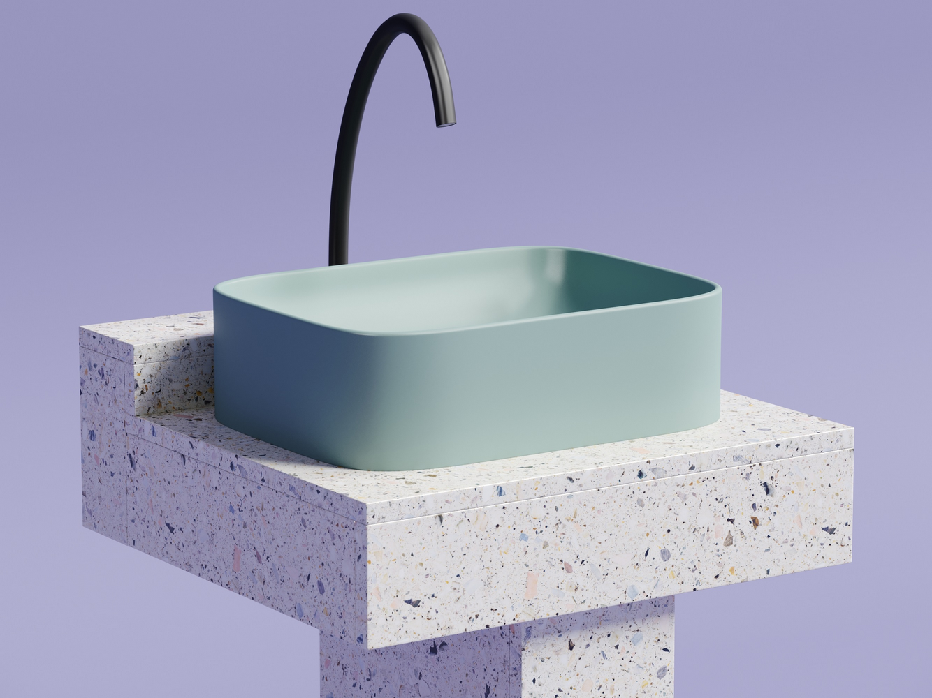 Фото Раковина Ceramicanova Element CN6052MLG накладная 50,5 × 38 × 15 см, зеленый матовый