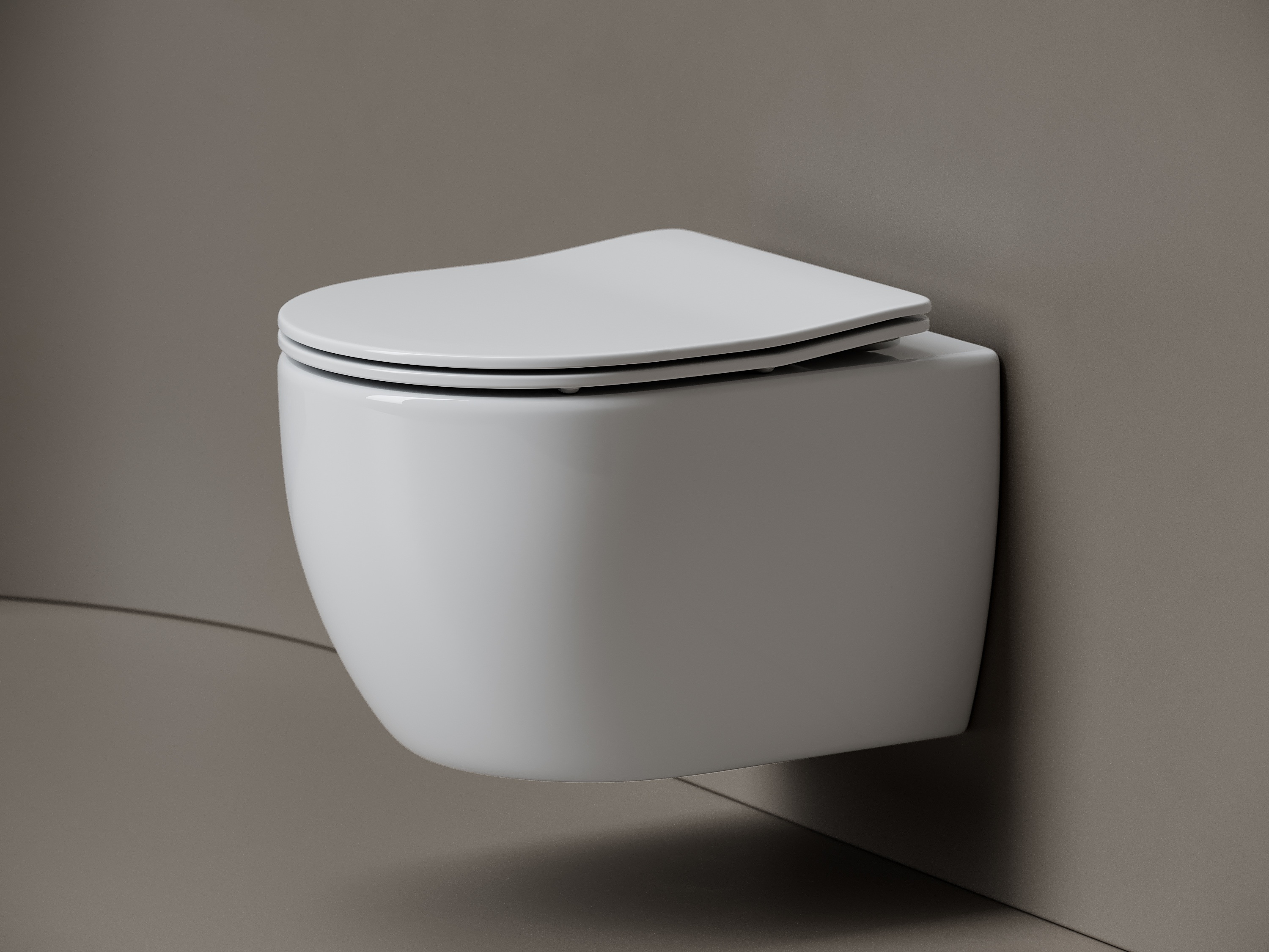 Фото Унитаз Ceramicanova Play CN3001T с сиденьем подвесной, белый глянцевый