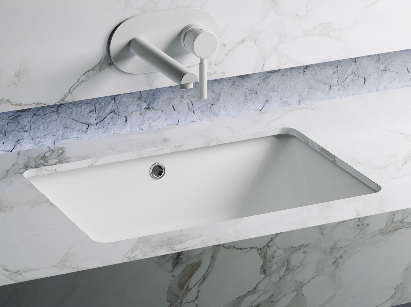 Фото Раковина Ceramicanova Element CN6045 встраиваемая под столешницу 55 × 40 × 18,5 см, белый глянцевый