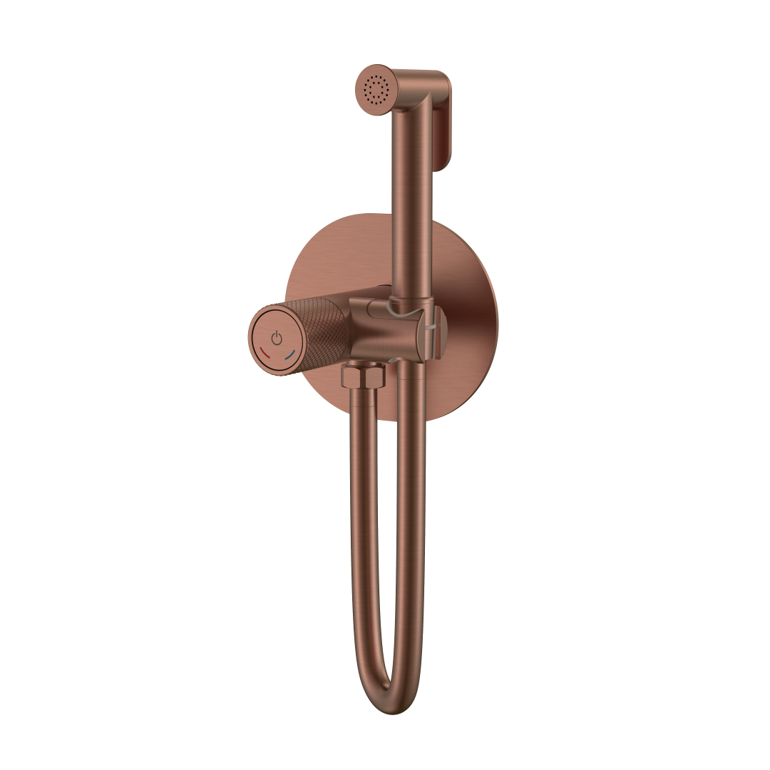 Фото Гигиенический душ Boheme Tech 157-BRB со смесителем бронза браш