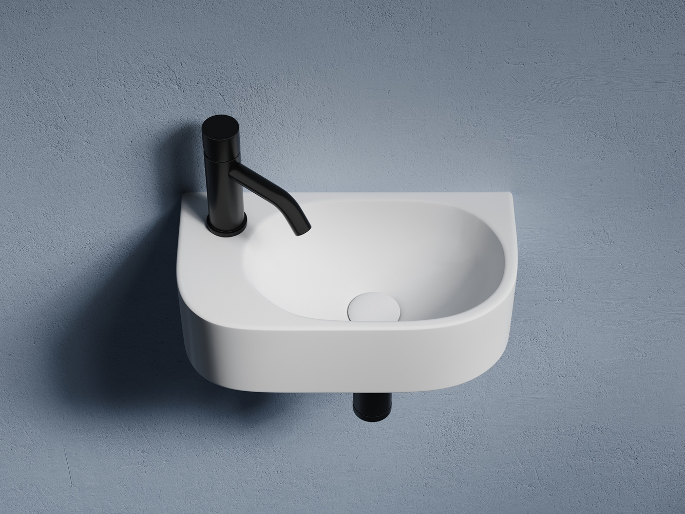 Фото Раковина Ceramicanova Element CN6066R подвесная 40,5 × 22 × 11 см, белый глянцевый