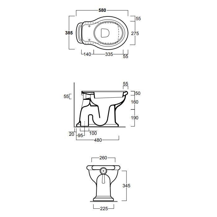 Фото Унитаз напольный Simas Lante LA01bi выпуск в пол