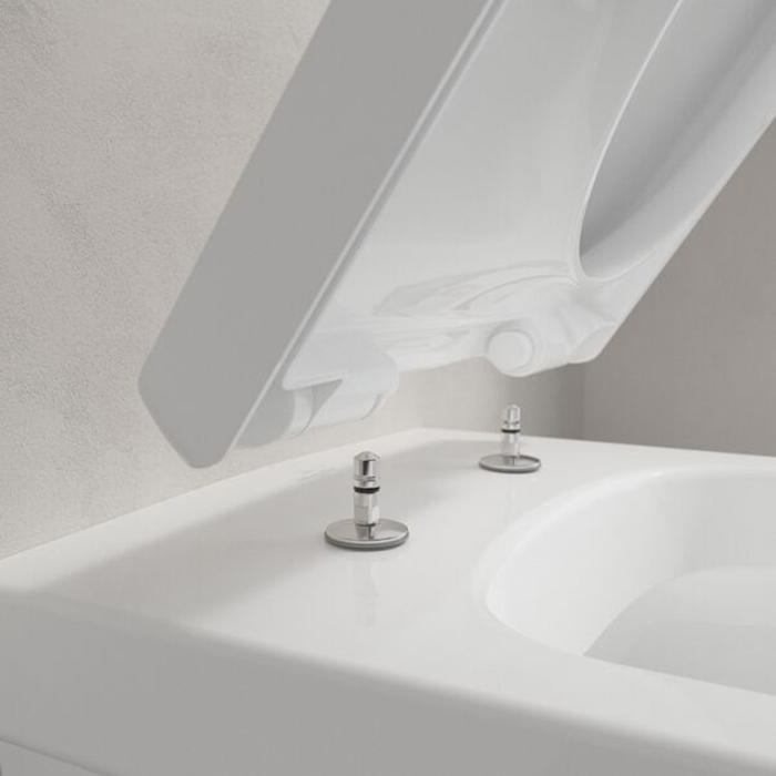 Фото Унитаз подвесной Villeroy & Boch Architectura 4694HRR1, безободковый, с сиденьем с микролифтом, белый глянцевый