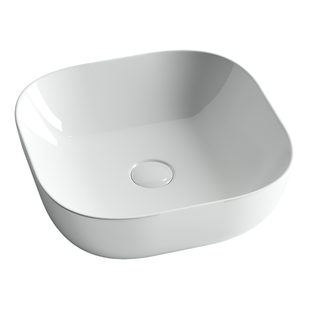 Фото Раковина Ceramicanova Element CN6010 накладная 42 × 42 × 14,5 см, белый глянцевый