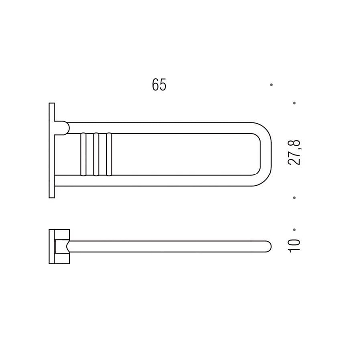 Фото Поручень Colombo Complementi B9727.CR хром глянец